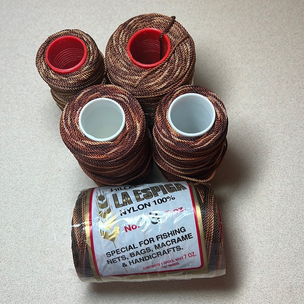 Nylon variegated crochet thread brown